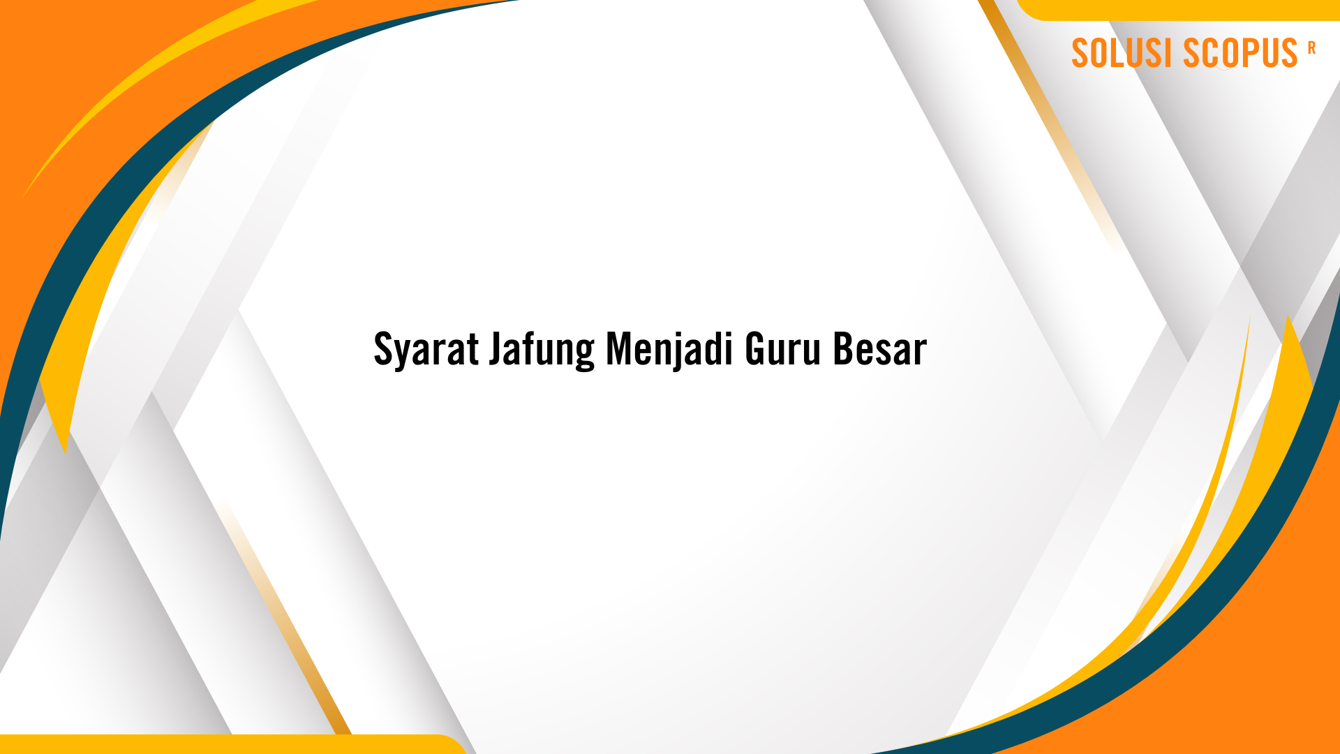 Syarat Jafung Menjadi Guru Besar